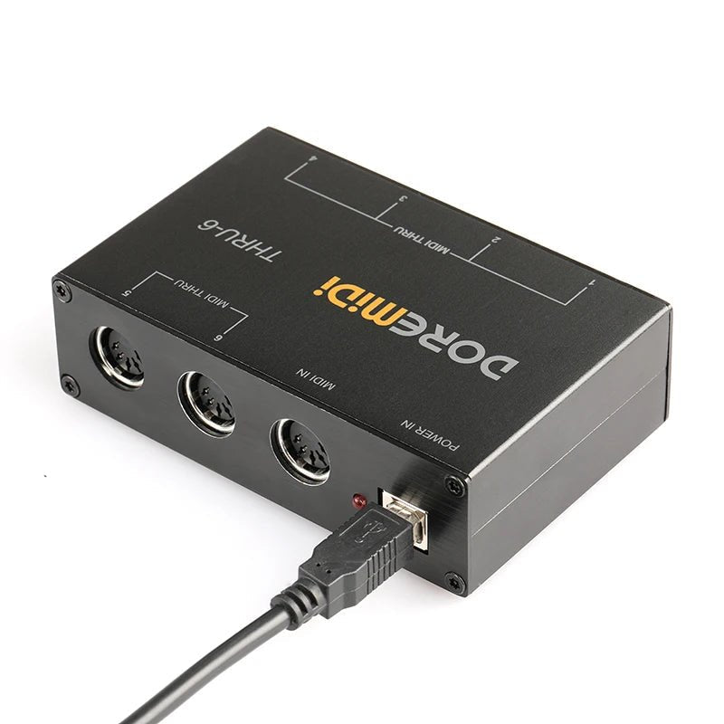 DOREMIDI MIDI THRU-6 Box – 1 Input, 6 Output Standard MIDI Five-Pin Interface - ZAMAR AUDIO SOLUTIONS