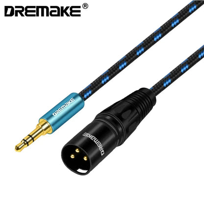 DREMAKE Aux 3.5mm Male to XLR 3 - Pin Male Plug Audio Cable – XLR to 1/8'' Mini Jack 3.5mm Unbalanced Converter Cord for Speaker - ZAMAR AUDIO SOLUTIONS