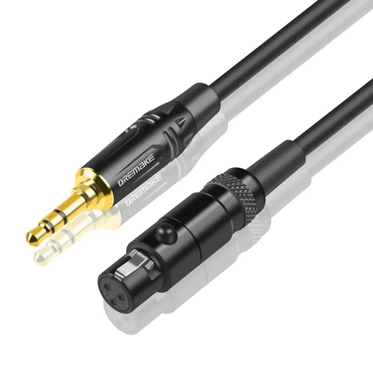 DREMAKE Jack 3.5mm 1/8 to 3-Pin Mini XLR Cable – TRS 1/8 Inch Aux Stereo Male to Mini XLR Female Audio Adapter Cable for AKG K550 - ZAMAR AUDIO SOLUTIONS