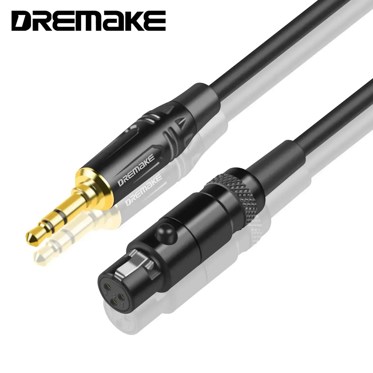 DREMAKE Jack 3.5mm 1/8 to 3-Pin Mini XLR Cable – TRS 1/8 Inch Aux Stereo Male to Mini XLR Female Audio Adapter Cable for AKG K550 - ZAMAR AUDIO SOLUTIONS