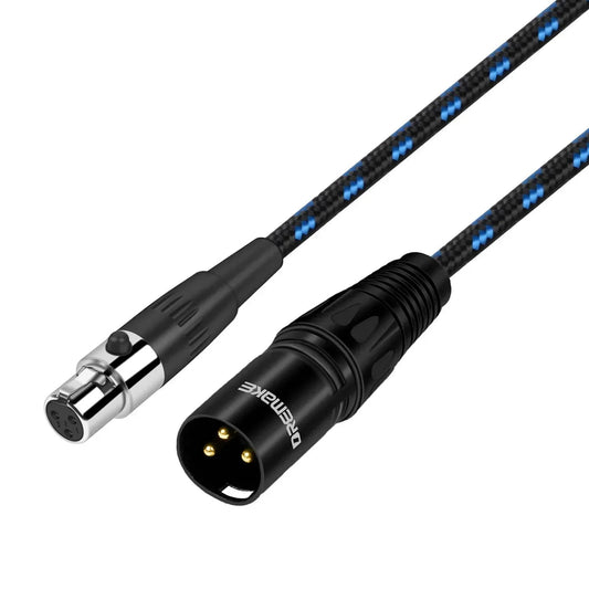 DREMAKE Mini XLR Male to 3Pin-XLR Female Converter Cord – XLR to Mini XLR Mic Audio Adapter Cable for Label Microphone, Equalizer - ZAMAR AUDIO SOLUTIONS