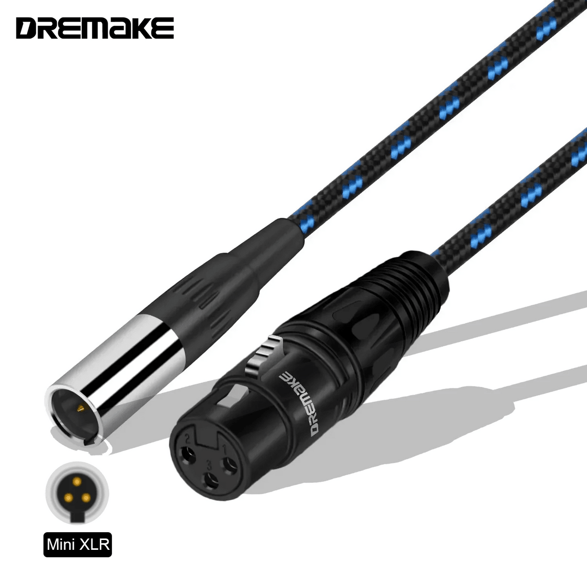DREMAKE Mini XLR Male to 3Pin-XLR Female Converter Cord – XLR to Mini XLR Mic Audio Adapter Cable for Label Microphone, Equalizer - ZAMAR AUDIO SOLUTIONS