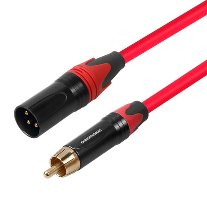DREMAKE Unbalanced RCA to XLR Audio Interconnect Cable – XLR 3-Pin Male to RCA Male Speaker Cable for AV Receiver to Amplifier - ZAMAR AUDIO SOLUTIONS