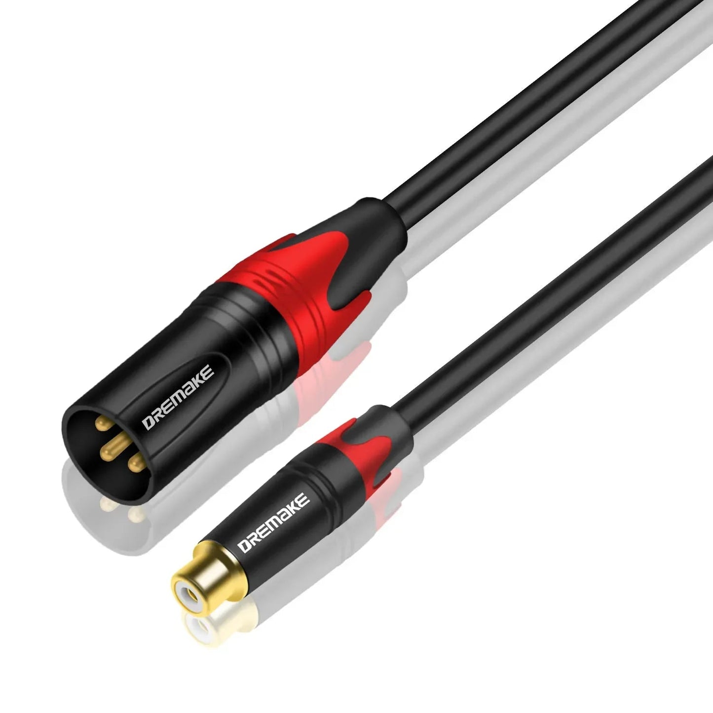 DREMAKE XLR Female/Male to RCA Female Gold Plated Radio Cable – 3Pin - XLR to RCA Coaxial Shield Patch Cord for Speaker, Microphone, Mixer - ZAMAR AUDIO SOLUTIONS