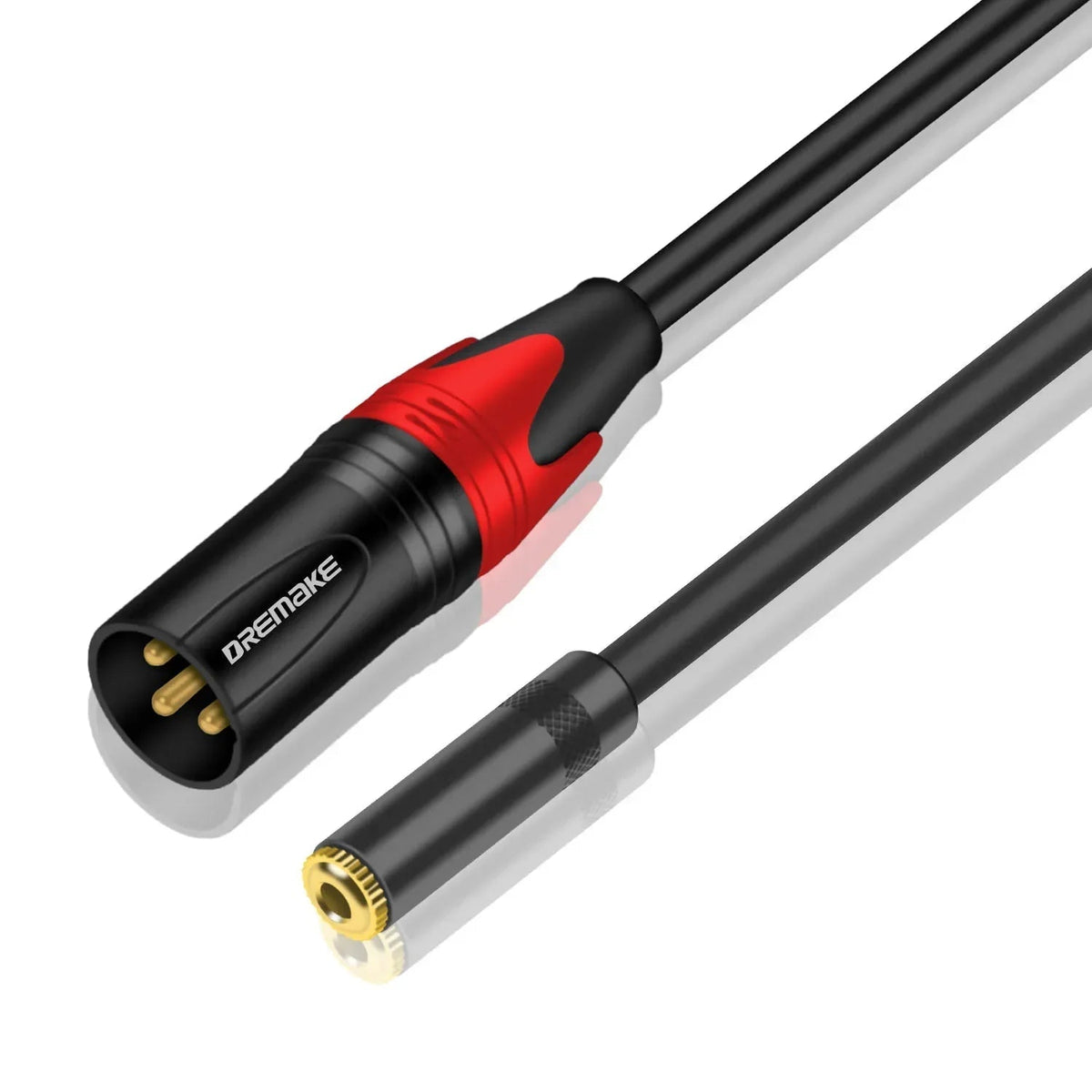 DREMAKE XLR to 3.5mm Cable – 3-Pin XLR Male to 3.5mm 1/8'' TRS Female Stereo Adapter Extension Mic Cord - ZAMAR AUDIO SOLUTIONS