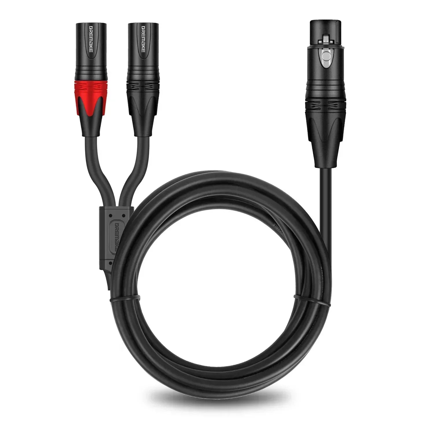 DREMAKE XLR to XLR Y - Splitter Cable – Balanced XLR Female to Dual XLR Male Audio Microphone Adapter Y - Cable - ZAMAR AUDIO SOLUTIONS