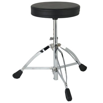 Side view of adjustable musician stool showing height adjustment mechanism, drum throne piano seat Kenya