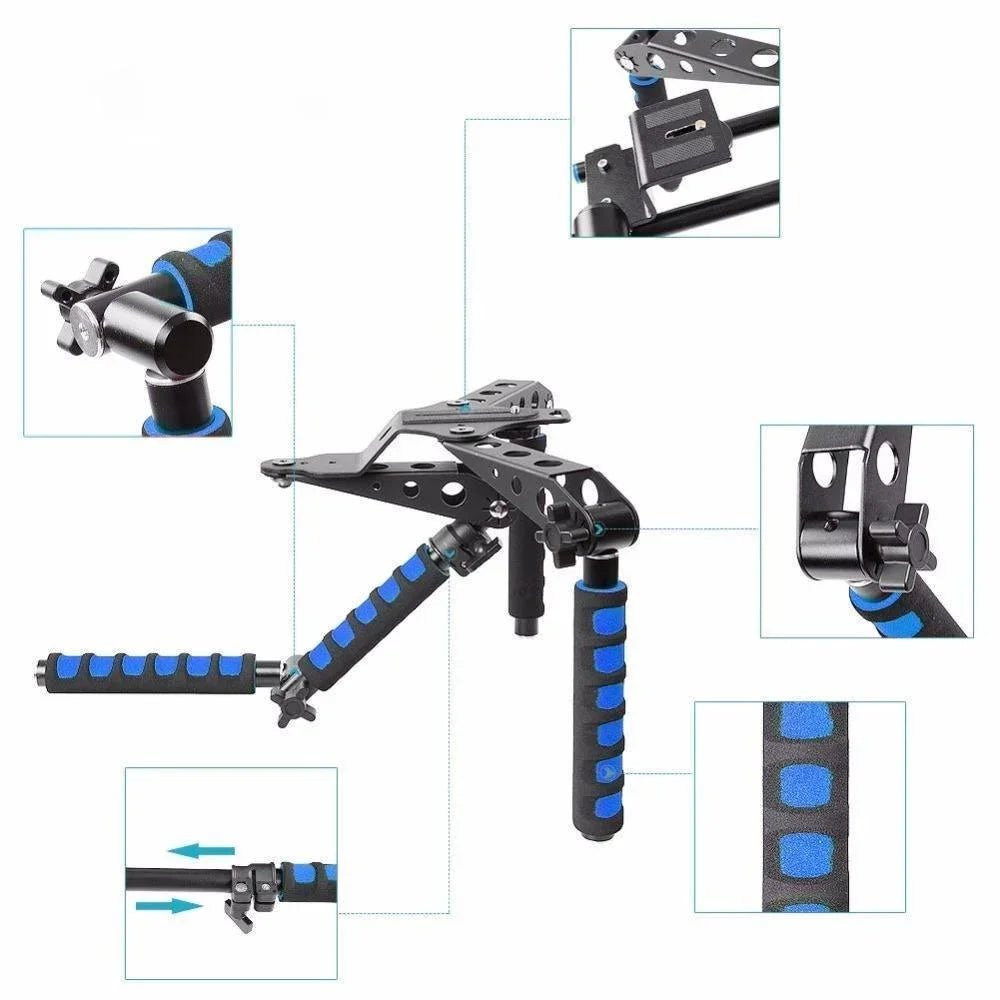 DSLR Filmmaking System Shoulder Mount Stabilizer – Compatible with Canon, Nikon, Sony, Panasonic DSLR Cameras & Camcorders - ZAMAR AUDIO SOLUTIONS