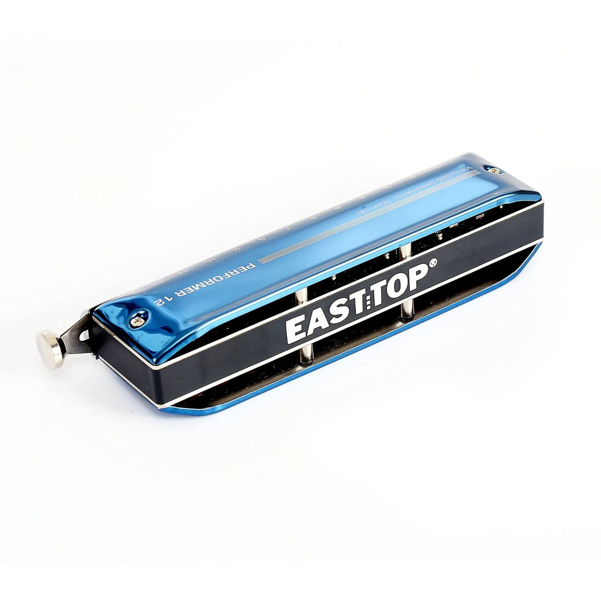 Easttop 12 Hole 48 Tone Chromatic Harmonica – Blue Plastic Grid, Professional and Beginner Students' Choice - ZAMAR AUDIO SOLUTIONS