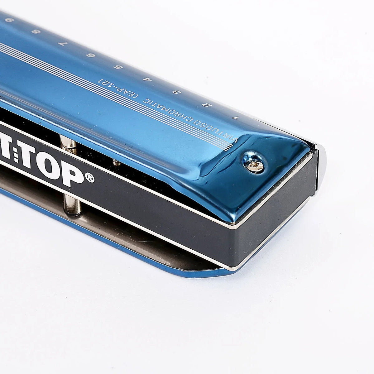 Easttop 12 Hole 48 Tone Chromatic Harmonica – Blue Plastic Grid, Professional and Beginner Students' Choice - ZAMAR AUDIO SOLUTIONS