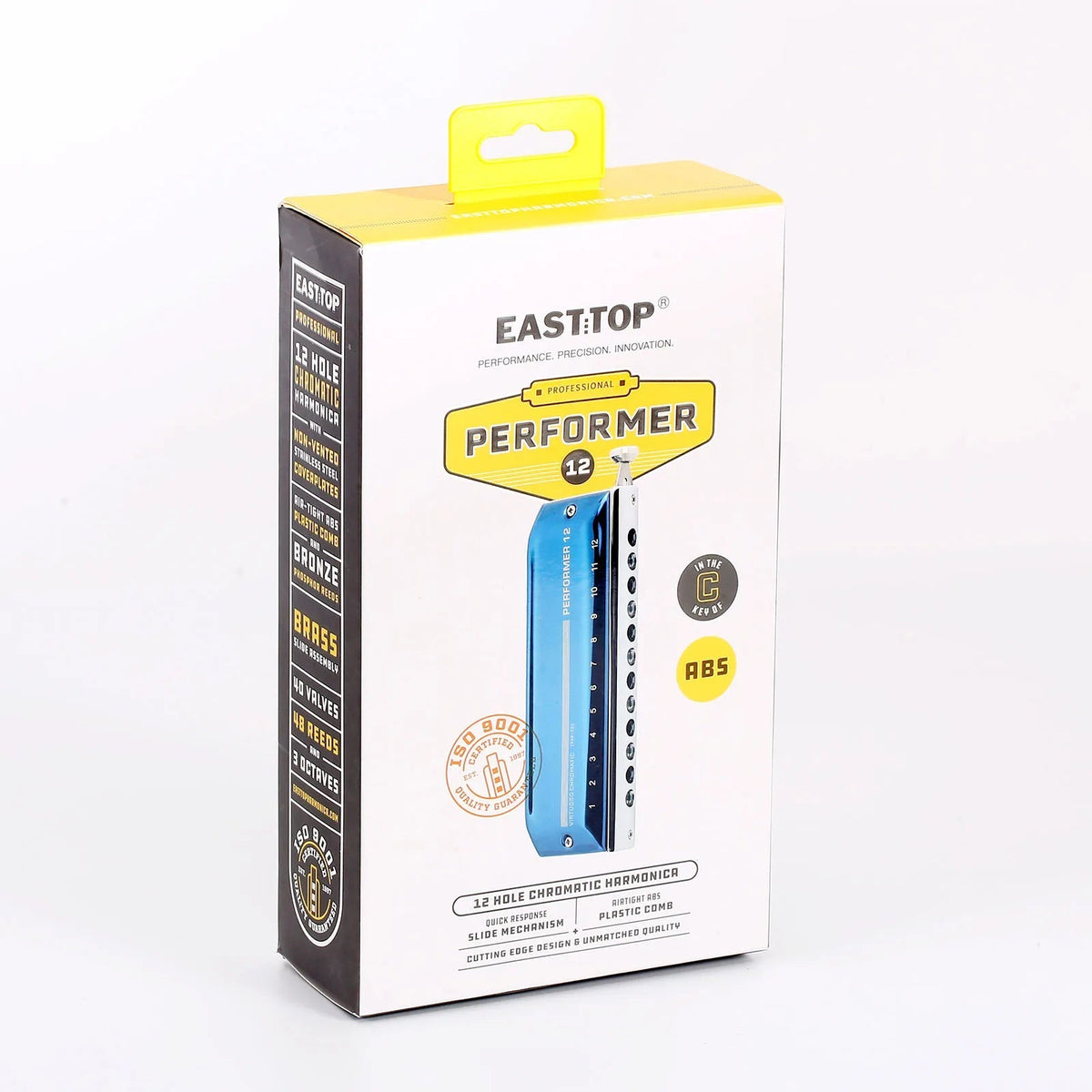 Easttop 12 Hole 48 Tone Chromatic Harmonica – Blue Plastic Grid, Professional and Beginner Students' Choice - ZAMAR AUDIO SOLUTIONS