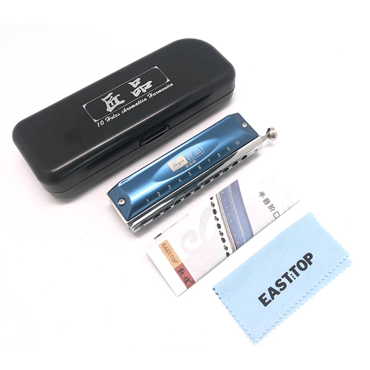 Easttop Fala Blues Harmonica – 12 Hole Harmonica, Aluminum Comb, Blue Metal Cover, Beginner-Friendly - ZAMAR AUDIO SOLUTIONS
