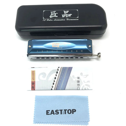 Easttop Fala Blues Harmonica – 12 Hole Harmonica, Aluminum Comb, Blue Metal Cover, Beginner-Friendly - ZAMAR AUDIO SOLUTIONS