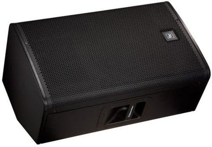 Electro-Voice ELX115 Kenya shown in floor wedge monitor orientation, angled view from above-front