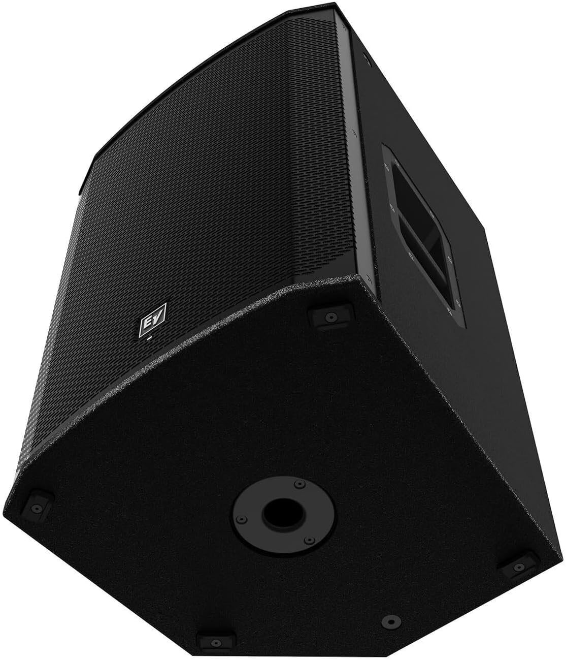 Electro-Voice EKX-15P powered speaker Kenya top-angle view showing pole-mount socket and side handle