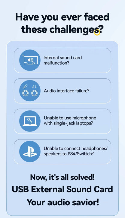 Essager 3.5mm USB External Sound Card – Audio Adapter for Microphone and Headphone, Compatible with Windows, Mac, Linux, PC, Laptops, Desktops, PS5/4 - ZAMAR AUDIO SOLUTIONS