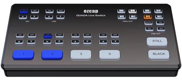Ezcap328 Quada Live Switch – 4 HDMI DLAR Camera Video Capture Card for Skype, Zoom, OBS Studio, Live Streaming 1080p@60fps - ZAMAR AUDIO SOLUTIONS