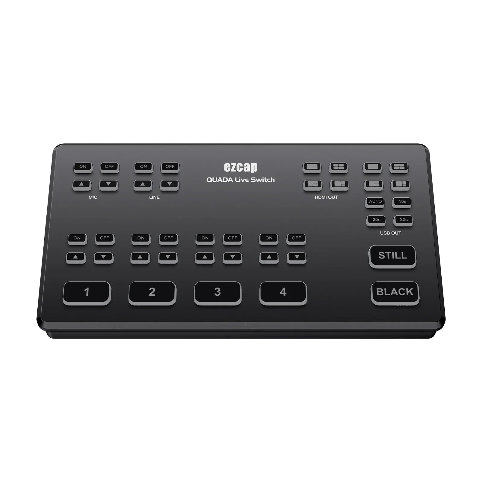 Ezcap328 Quada Live Switch – 4 HDMI DLAR Camera Video Capture Card for Skype, Zoom, OBS Studio, Live Streaming 1080p@60fps - ZAMAR AUDIO SOLUTIONS