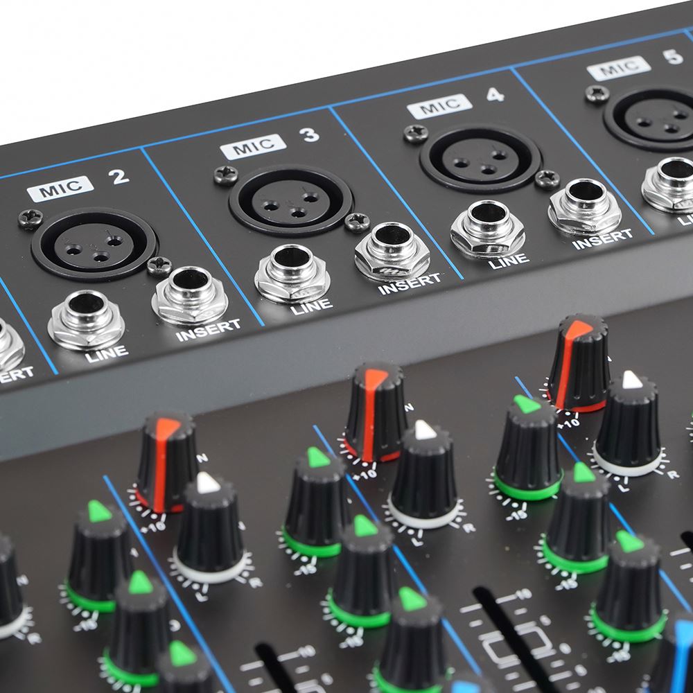 F7-USB mixer Kenya 48V phantom power switch and effects controls