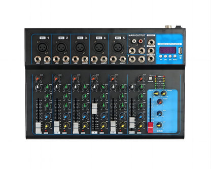 F7-USB mixer Kenya — 7-channel analog mixer with USB and Bluetooth