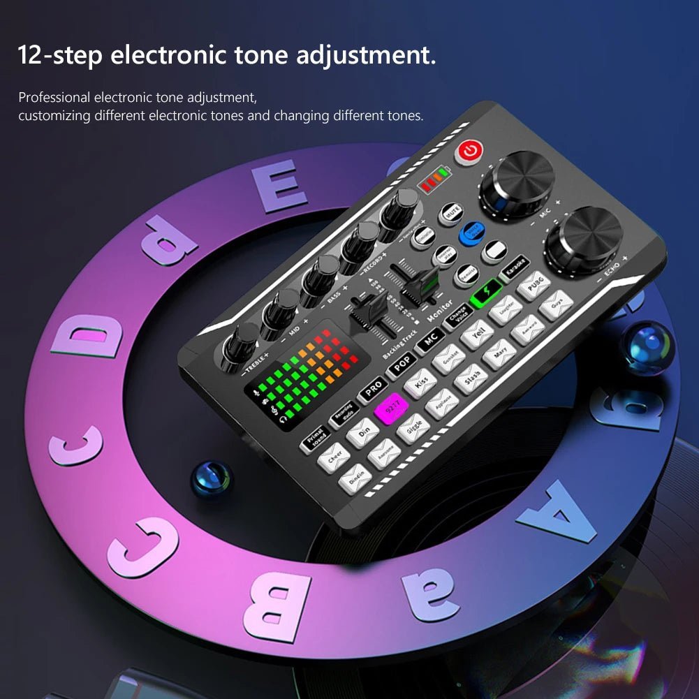 F998 Sound Card – Bluetooth Studio Mixer for Live Music & Recording - ZAMAR AUDIO SOLUTIONS