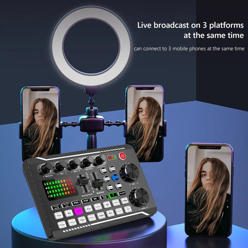 F998 Sound Card – Bluetooth Studio Mixer for Live Music & Recording - ZAMAR AUDIO SOLUTIONS