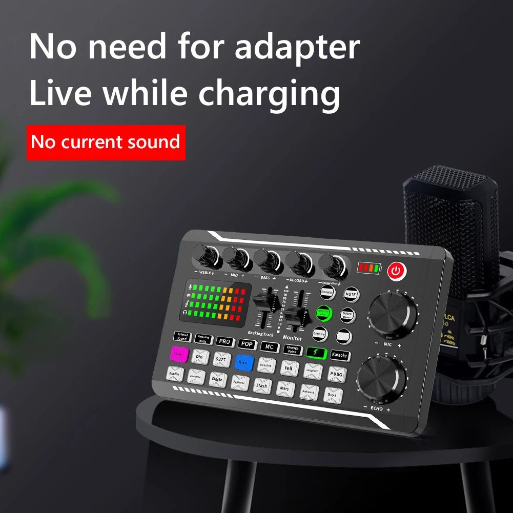 F998 Sound Card Professional Bluetooth - Compatible Studio Record Mixer – Audio Mixing Console Amplifier for Phone, PC, Live Music, and More - ZAMAR AUDIO SOLUTIONS
