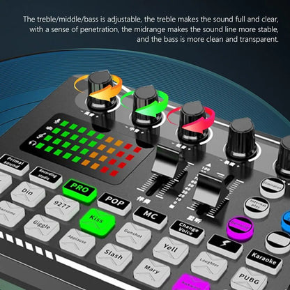 F998 Sound Card Professional Bluetooth - Compatible Studio Record Mixer – Audio Mixing Console Amplifier for Phone, PC, Live Music, and More - ZAMAR AUDIO SOLUTIONS