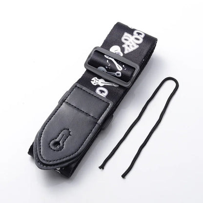 Fashion Retro Ethnic Style Guitar Strap – Adjustable Leather Strap for Folk Guitar, Electric Guitar, Bass, Ukulele - ZAMAR AUDIO SOLUTIONS