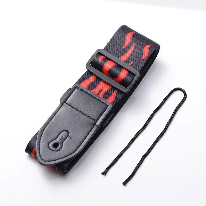 Fashion Retro Ethnic Style Guitar Strap – Adjustable Leather Strap for Folk Guitar, Electric Guitar, Bass, Ukulele - ZAMAR AUDIO SOLUTIONS