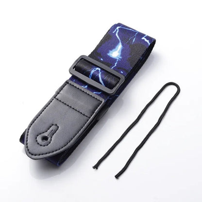 Fashion Retro Ethnic Style Guitar Strap – Adjustable Leather Strap for Folk Guitar, Electric Guitar, Bass, Ukulele - ZAMAR AUDIO SOLUTIONS