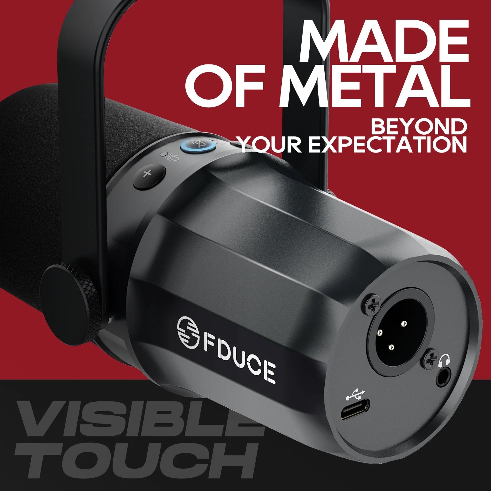 FDUCE SL40X microphone Kenya all-metal build with XLR, headphone, and USB-C ports labelled