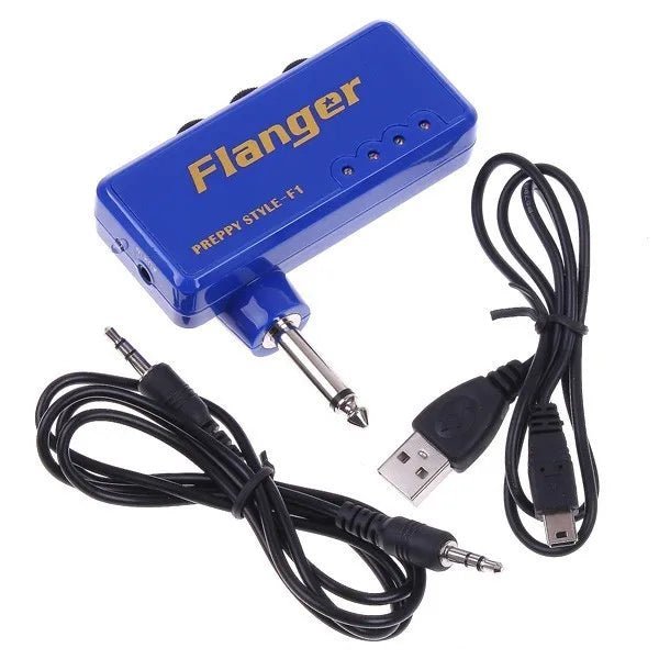 Flanger F1 Portable Electric Guitar Amplifier – Mini Headphone Amp for Guitar and Bass, 15-Hour Battery Life - ZAMAR AUDIO SOLUTIONS