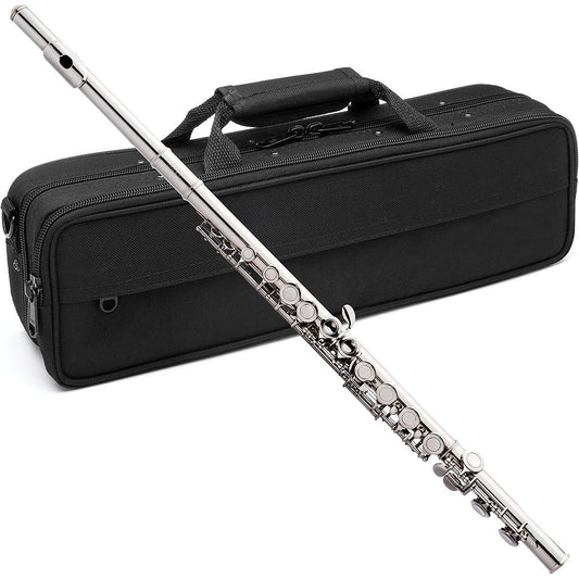 Flute woodwind instrument Kenya — silver-plated concert flute for students and professionals