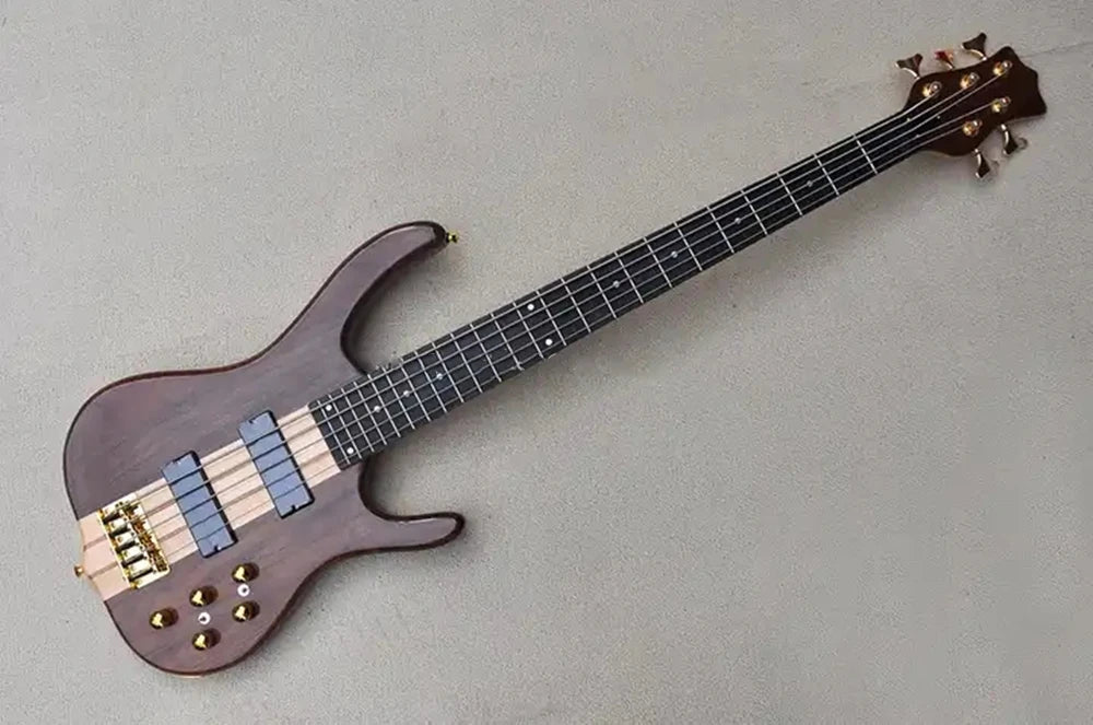Flyoung Bass Guitar – 24 - Fret Walnut Body with Rosewood Fingerboard for Home - Schooling, Professional Performance, and Beginners - ZAMAR AUDIO SOLUTIONS