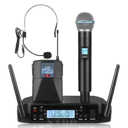 G-MARK GLXD4 Wireless Lavalier Microphone – UHF Professional Clip Mic & Headset with Adjustable Frequency (150M Range) - ZAMAR AUDIO SOLUTIONS