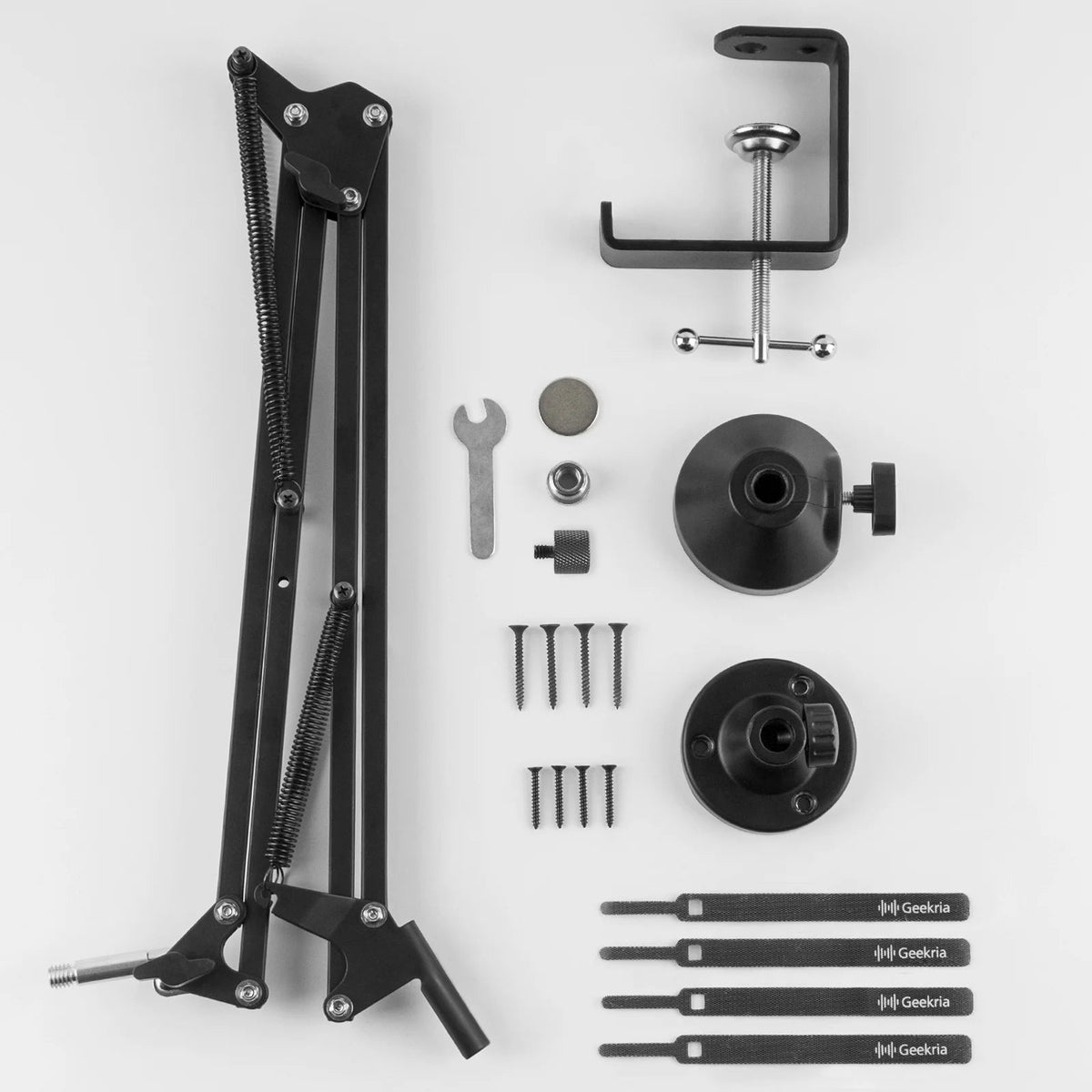 Geekria Microphone Arm Stand – Adjustable Boom Stand for Rode PodMic, NT-USB, NT1-A, NT1, and Other Standard Microphones - ZAMAR AUDIO SOLUTIONS
