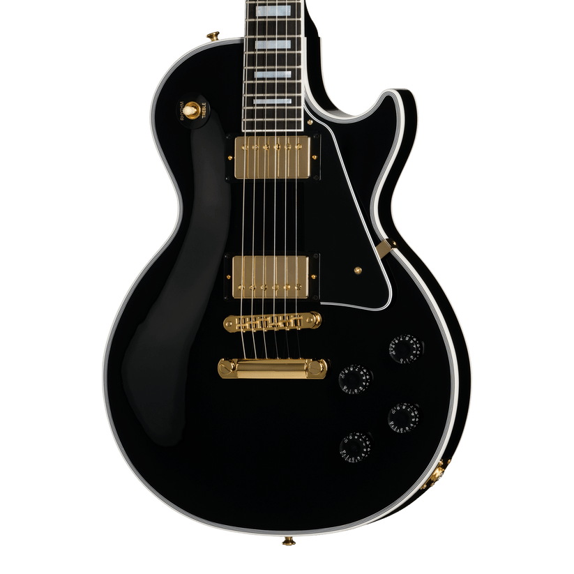 Gibson Les Paul Custom Kenya ebony fingerboard and slim taper neck profile detail shot