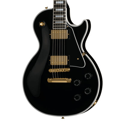 Gibson Les Paul Custom Kenya ebony fingerboard and slim taper neck profile detail shot