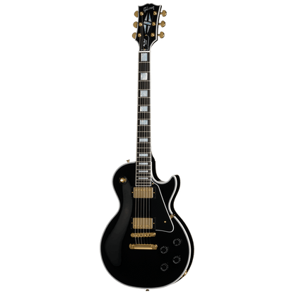 Gibson Les Paul Custom Kenya Black Beauty electric guitar full front view with ebony fingerboard