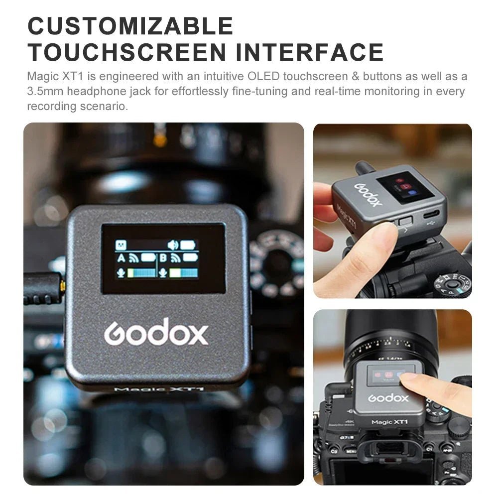 Godox Magic XT1 2.4GHz Wireless Lavalier Microphone Receiver Transmitter – With Charging Case, For Cameras, Interviews, Livestreams - ZAMAR AUDIO SOLUTIONS