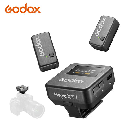 Godox Magic XT1 2.4GHz Wireless Lavalier Microphone Receiver Transmitter – With Charging Case, For Cameras, Interviews, Livestreams - ZAMAR AUDIO SOLUTIONS