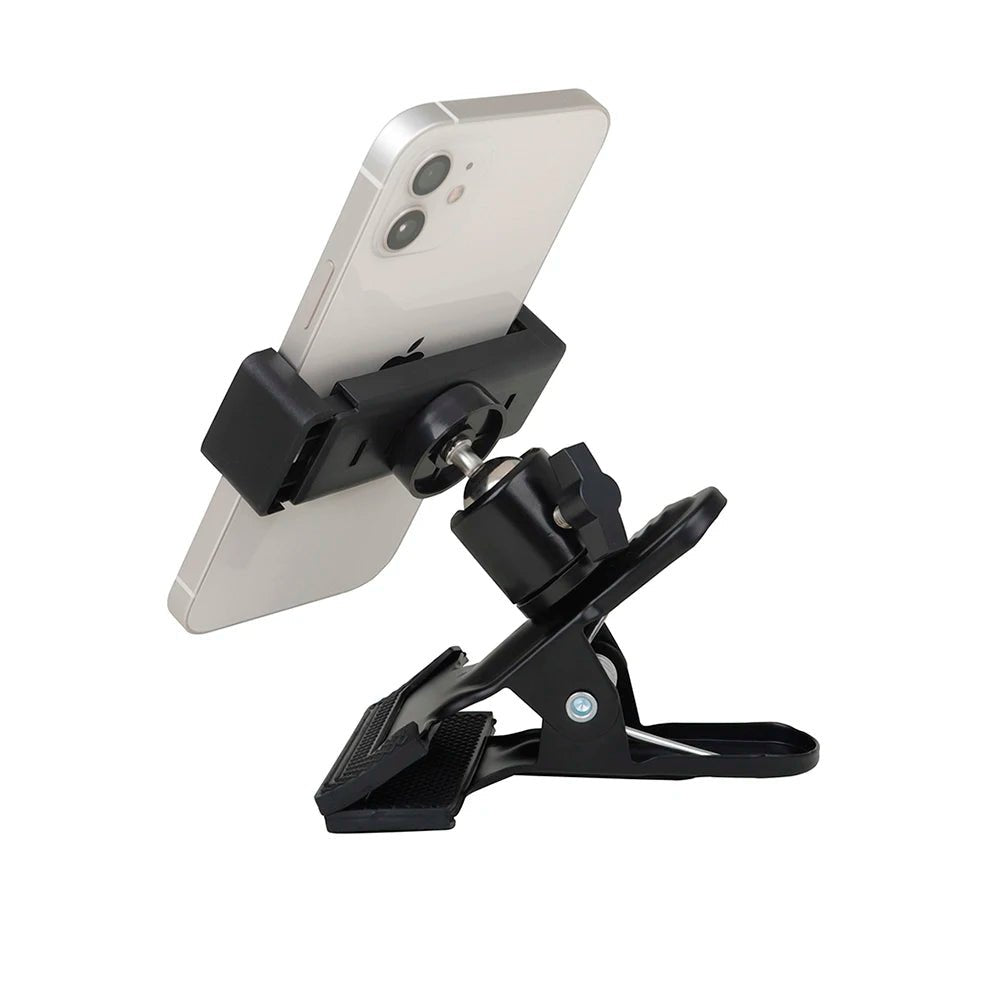 Guitar Head Clip Mobile Phone Holder Stand – Black Metal & Sponge Support for Lyrics, Sheet Music & Street Singing - ZAMAR AUDIO SOLUTIONS