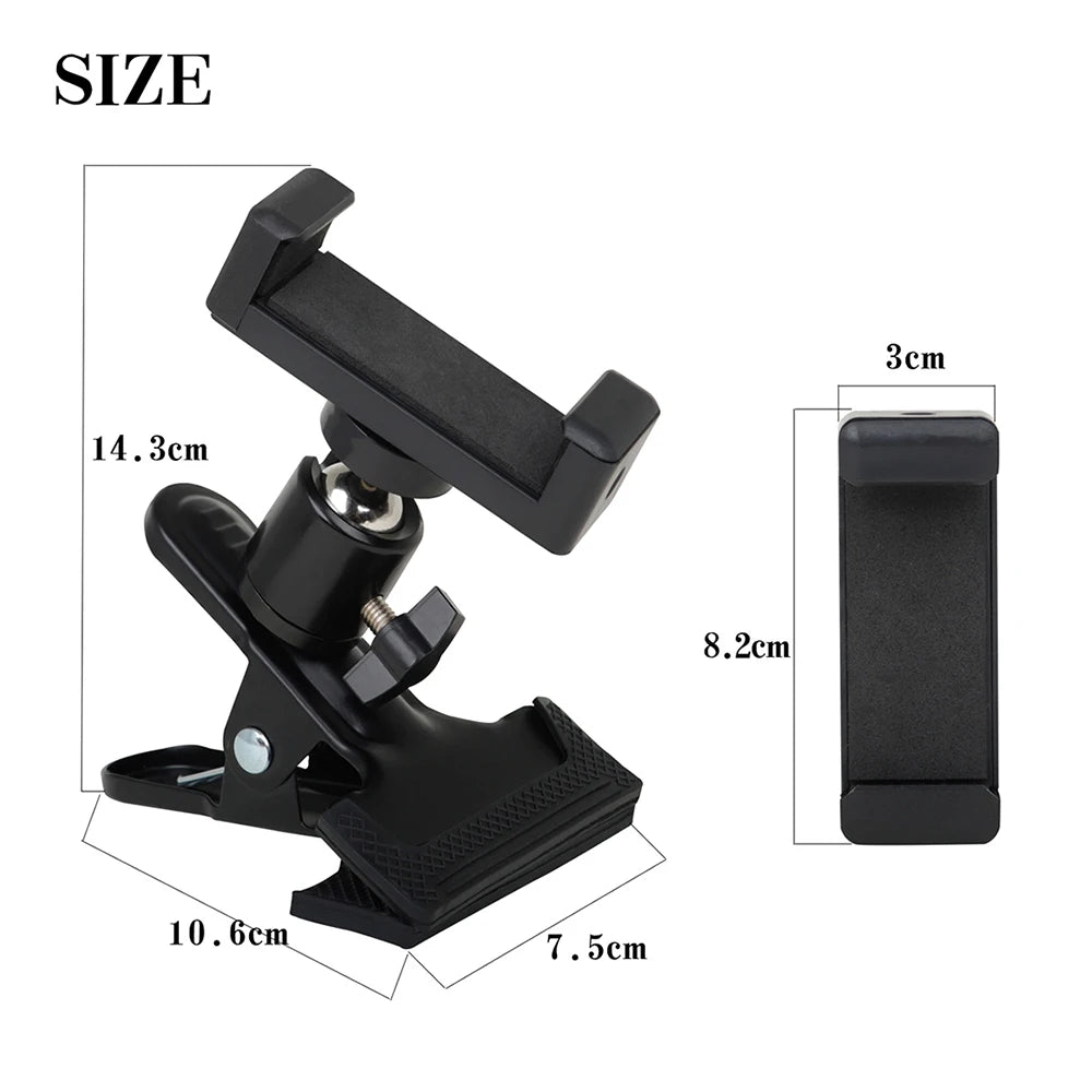 Guitar Head Clip Mobile Phone Holder Stand – Black Metal & Sponge Support for Lyrics, Sheet Music & Street Singing - ZAMAR AUDIO SOLUTIONS