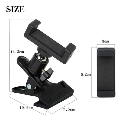 Guitar Head Clip Mobile Phone Holder Stand – Black Metal & Sponge Support for Lyrics, Sheet Music & Street Singing - ZAMAR AUDIO SOLUTIONS