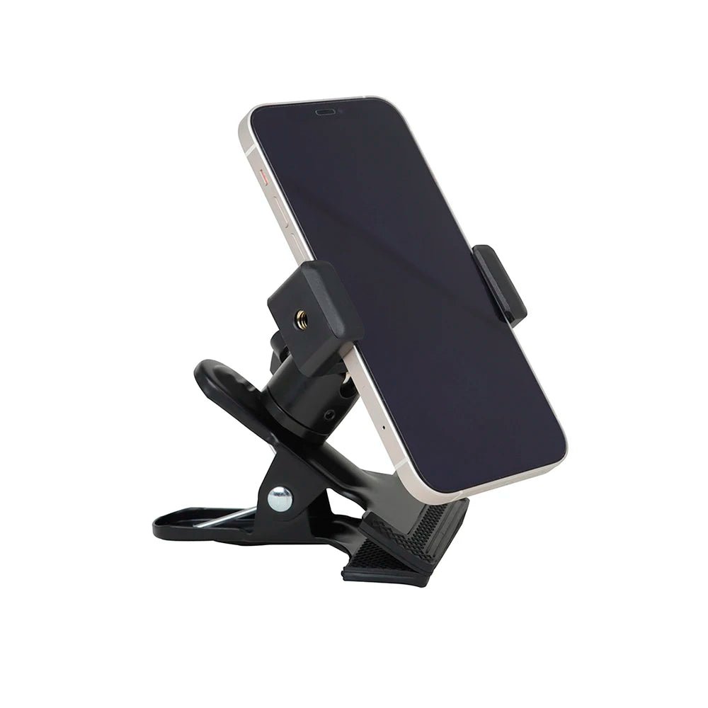 Guitar Head Clip Mobile Phone Holder Stand – Black Metal & Sponge Support for Lyrics, Sheet Music & Street Singing - ZAMAR AUDIO SOLUTIONS