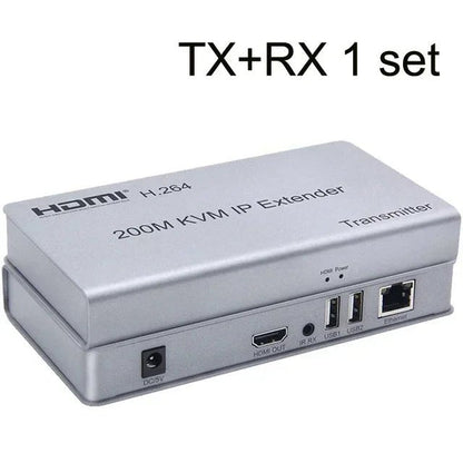 H.264 200m HDMI KVM IP Extender Over RJ45 Ethernet – Video Converter Transmitter and Receiver with USB Keyboard/Mouse Support - ZAMAR AUDIO SOLUTIONS