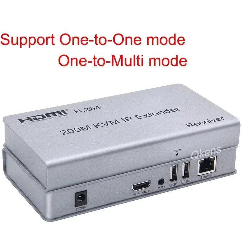 H.264 200m HDMI KVM IP Extender Over RJ45 Ethernet – Video Converter Transmitter and Receiver with USB Keyboard/Mouse Support - ZAMAR AUDIO SOLUTIONS