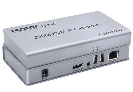 H.264 200m HDMI KVM IP Extender Over RJ45 Ethernet – Video Converter Transmitter and Receiver with USB Keyboard/Mouse Support - ZAMAR AUDIO SOLUTIONS