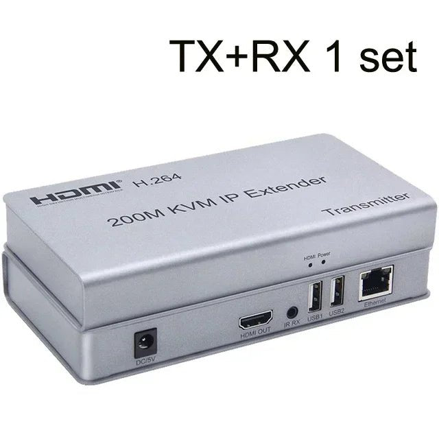 H.264 200m HDMI KVM IP Extender Over RJ45 Ethernet – Video Converter Transmitter and Receiver with USB Keyboard/Mouse Support - ZAMAR AUDIO SOLUTIONS